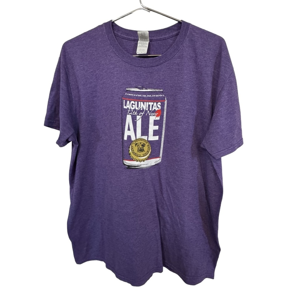 Retro Lagunitas Brewery 12th of Never Ale Purple Men’s XL High End T-Shirt
